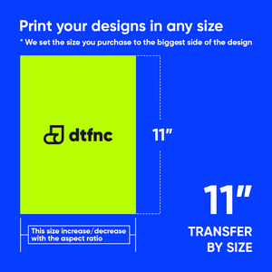DTF transfer design size 11".