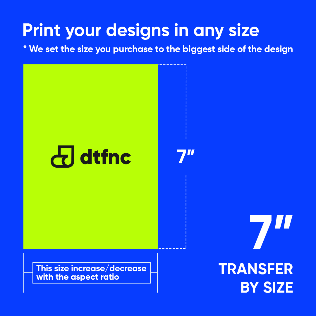 DTF transfer design size 7".