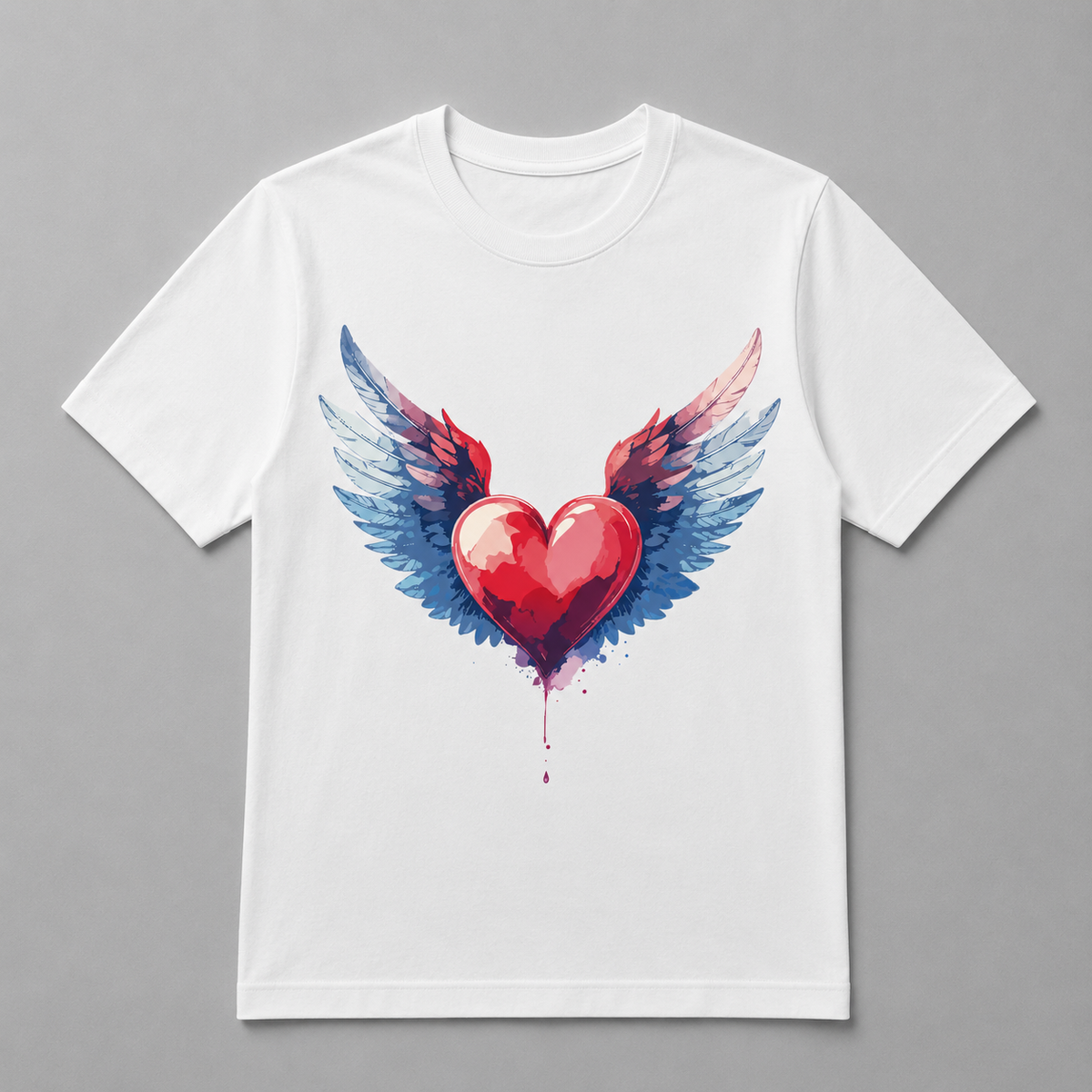 Valentine's Day - Watercolor Winged Heart