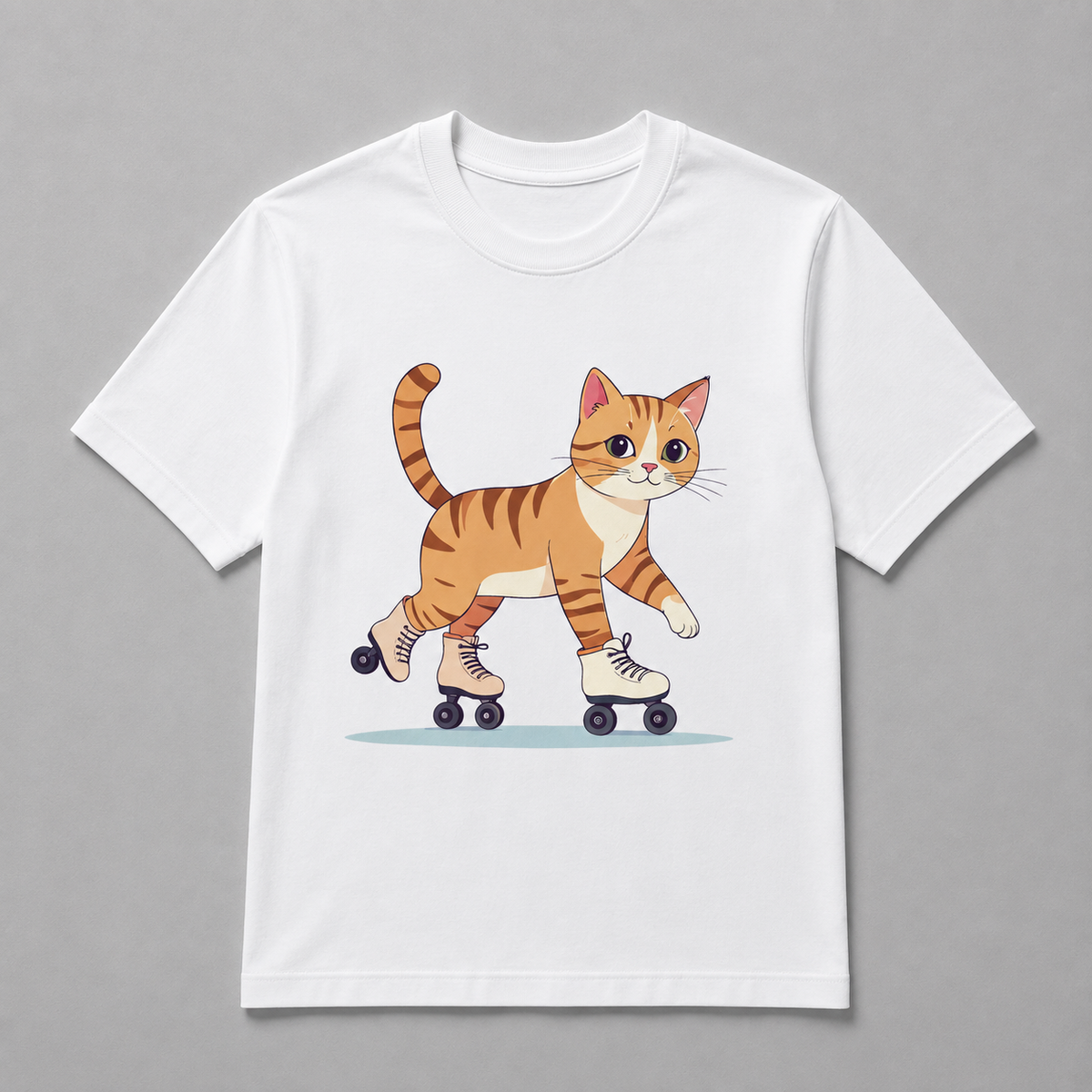 Animals - Roller Skating Tabby Cat