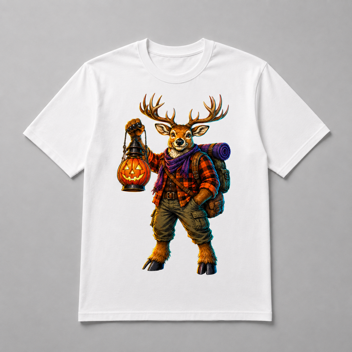 Halloween - Pumpkin Lantern Deer