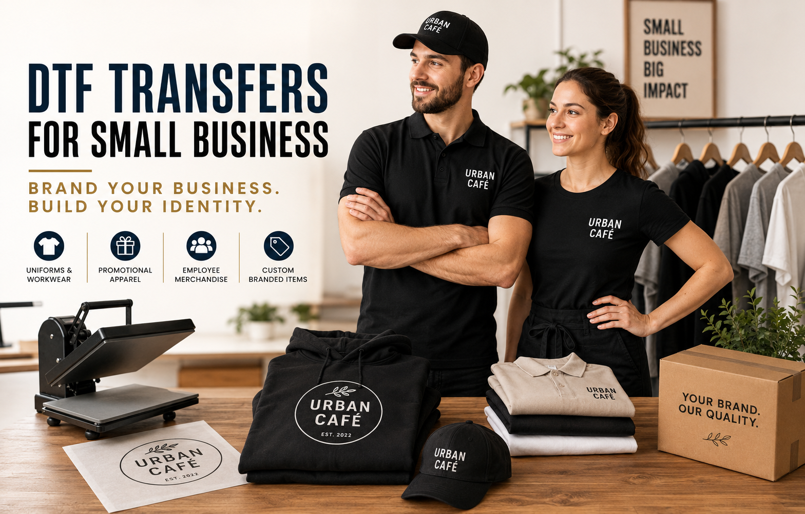DTF Transfers for Small Business Branding: Uniforms, Merchandise & Promotional Appare