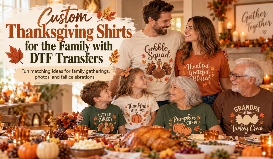 Thanksgiving DTF Transfers: Custom Family Shirts & Fall Designs