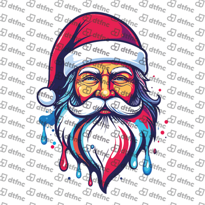 Christmas - Vibrant Dripping Santa