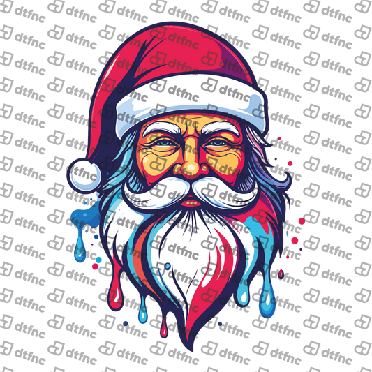 Christmas - Vibrant Dripping Santa