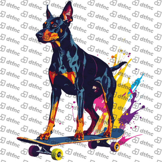 Animals - Pop-Art Skater Doberman