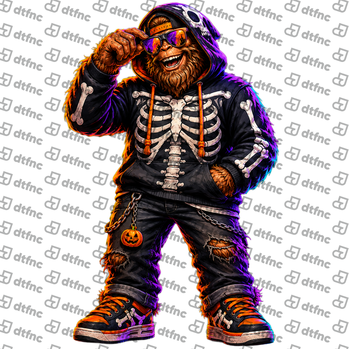 Halloween - Street Style Skeleton Bigfoot