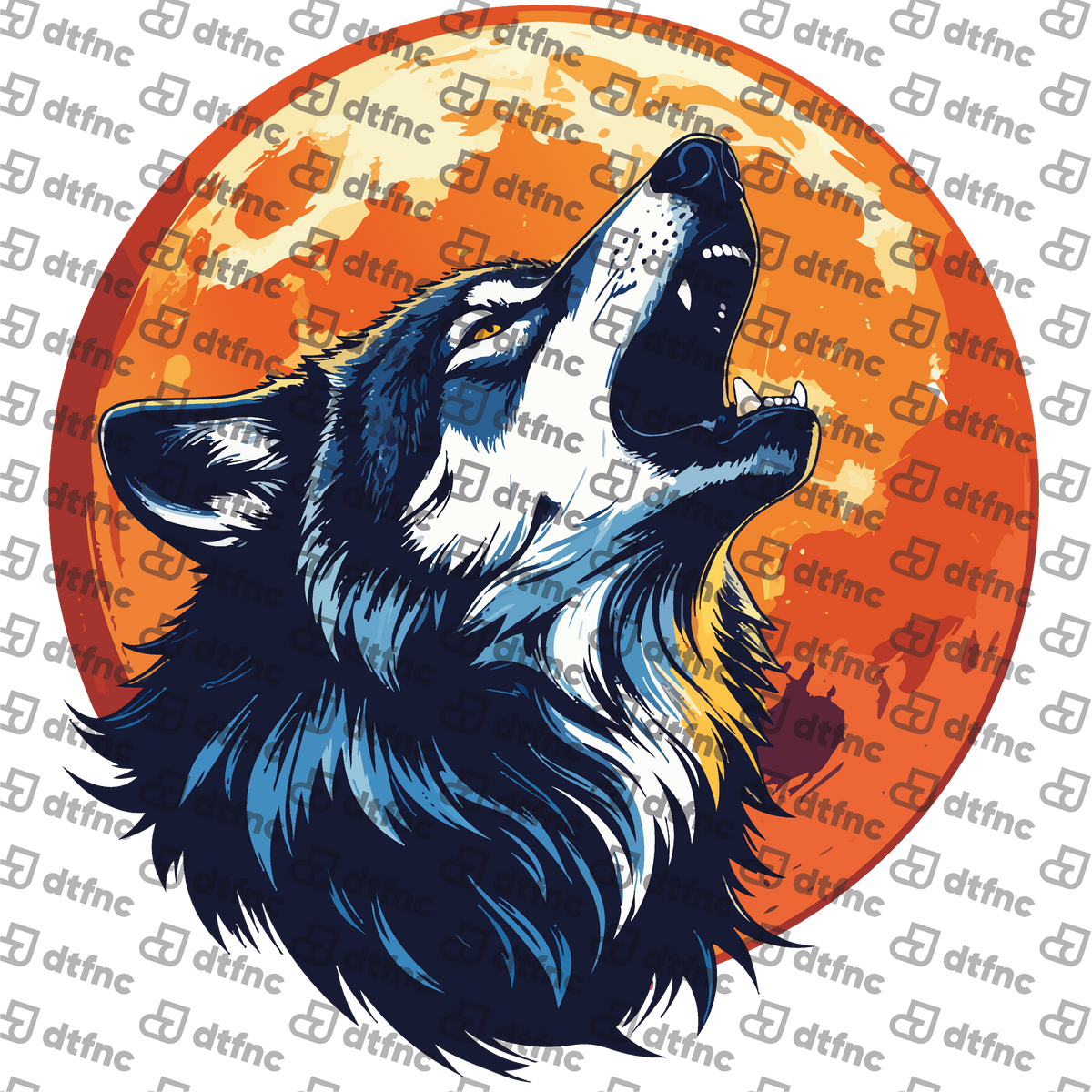 Animals - Crimson Moon Howling Wolf