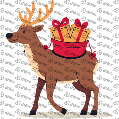 Christmas - Gift Bearing Reindeer