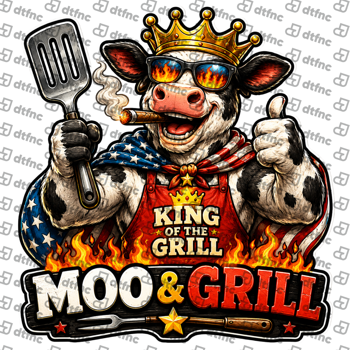 4th of July - Moo & Grill BBQ King Cow