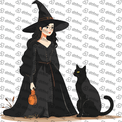 Animals - Enchanted Witch & Black Cat