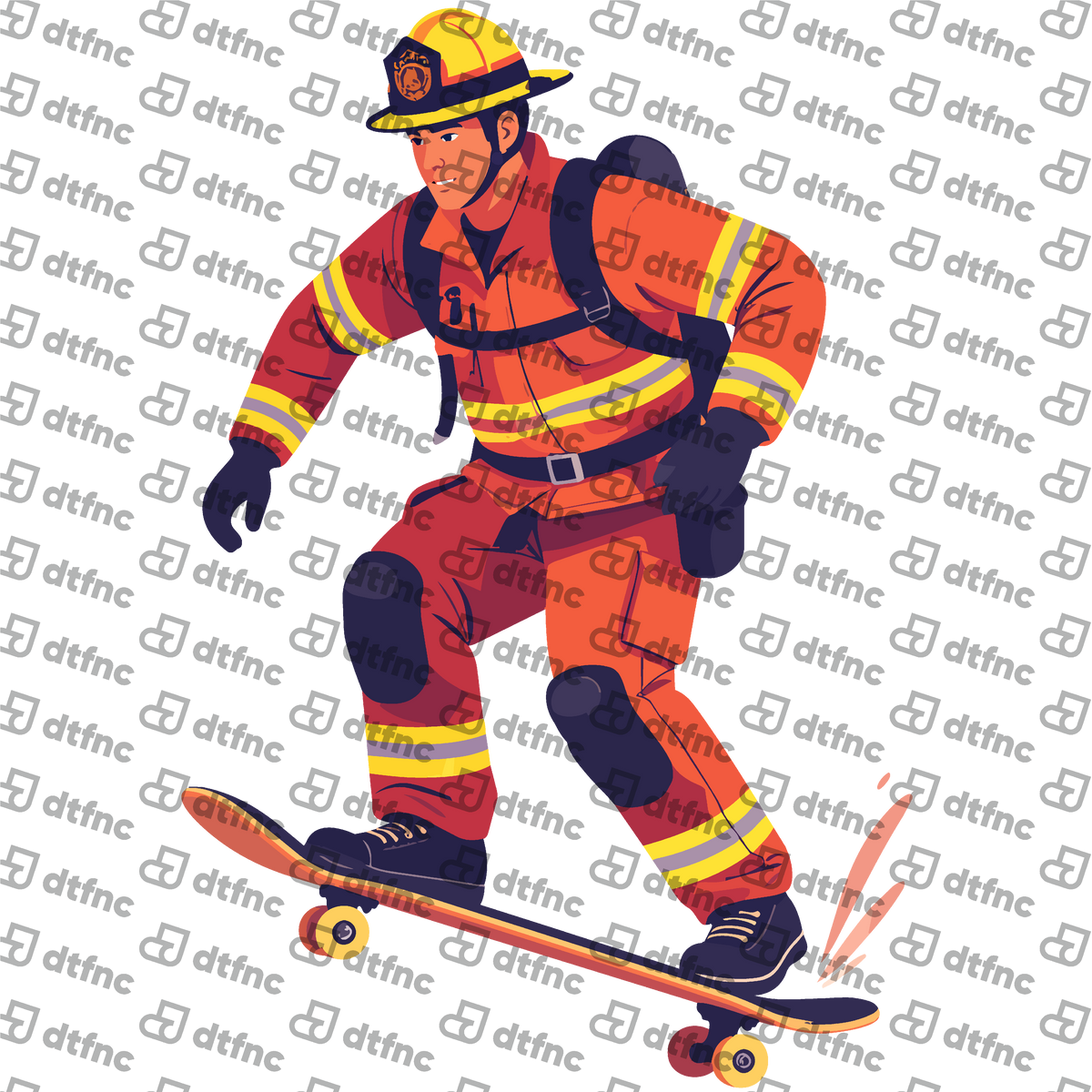 Occupation - Skateboarding Firefighter