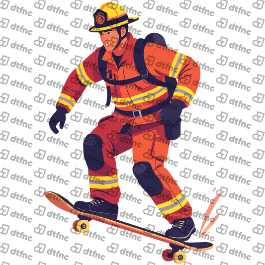 Occupation - Skateboarding Firefighter