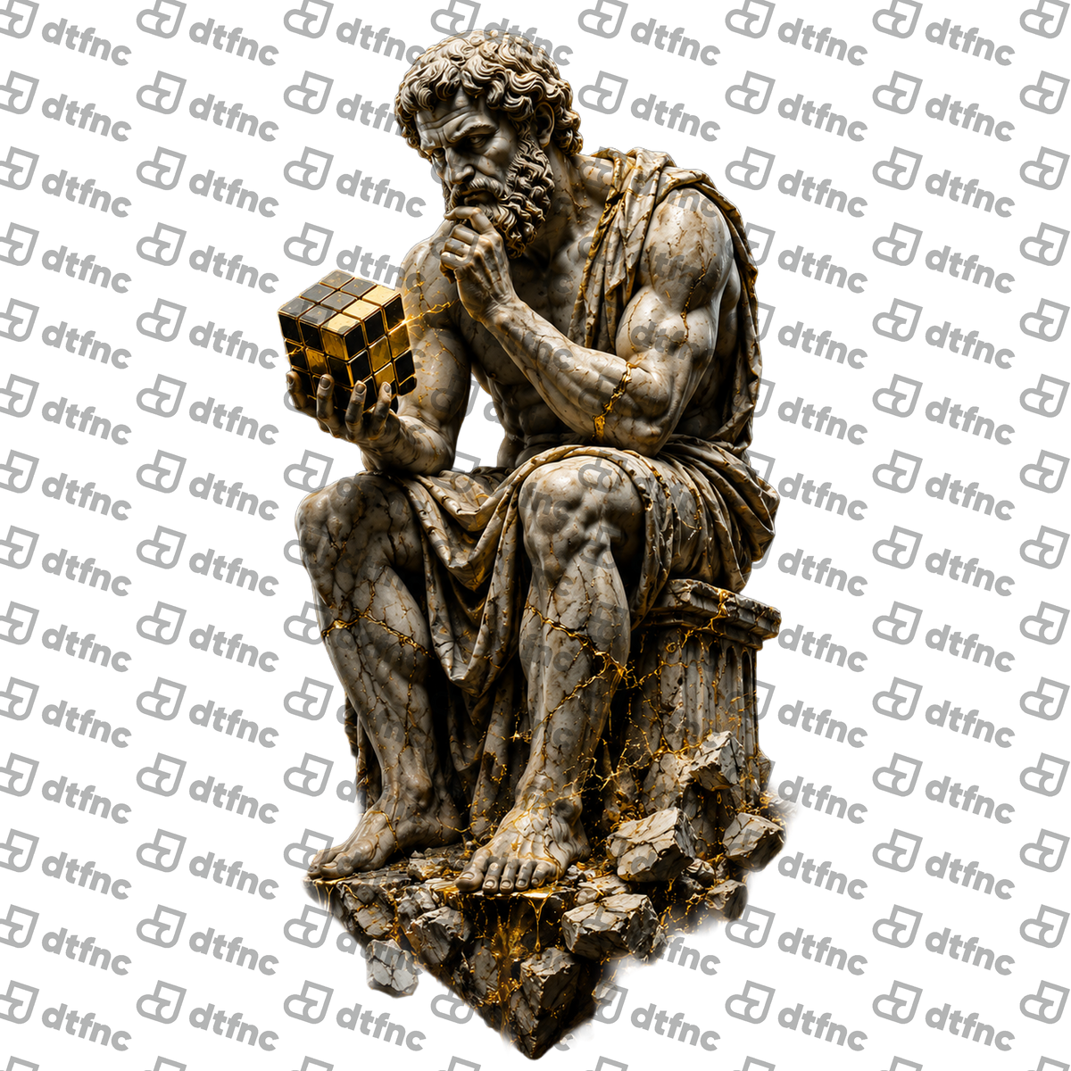 Art – Golden Cube Philosopher