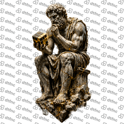 Art – Golden Cube Philosopher
