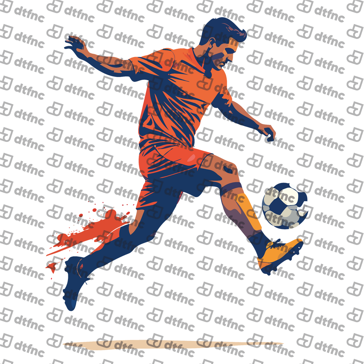 Soccer - Dynamic Orange Striker