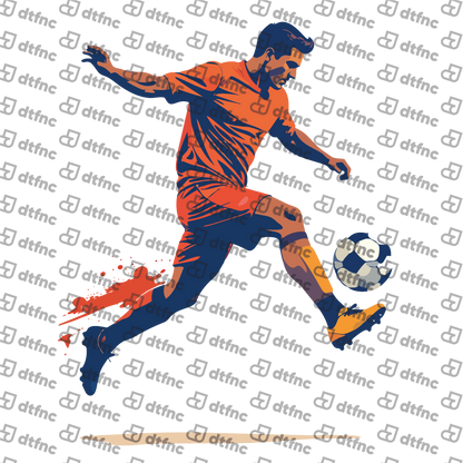 Soccer - Dynamic Orange Striker