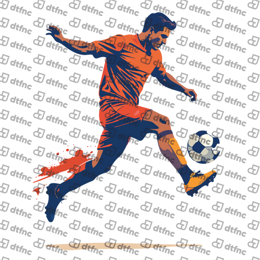 Soccer - Dynamic Orange Striker