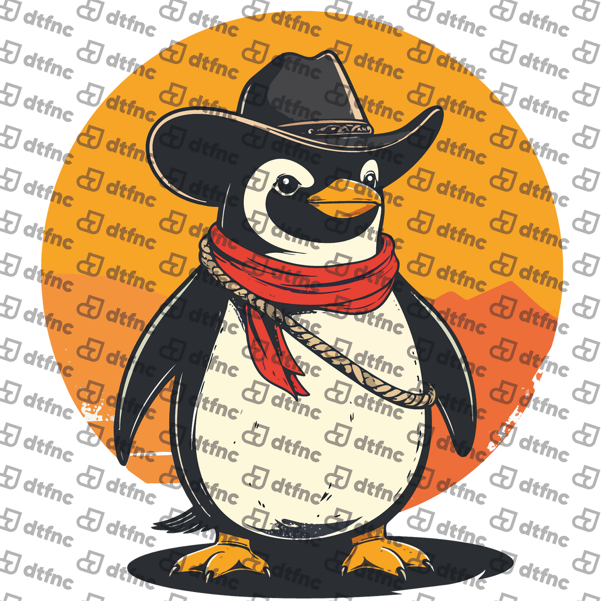 Animals - Cowboy Lasso Penguin