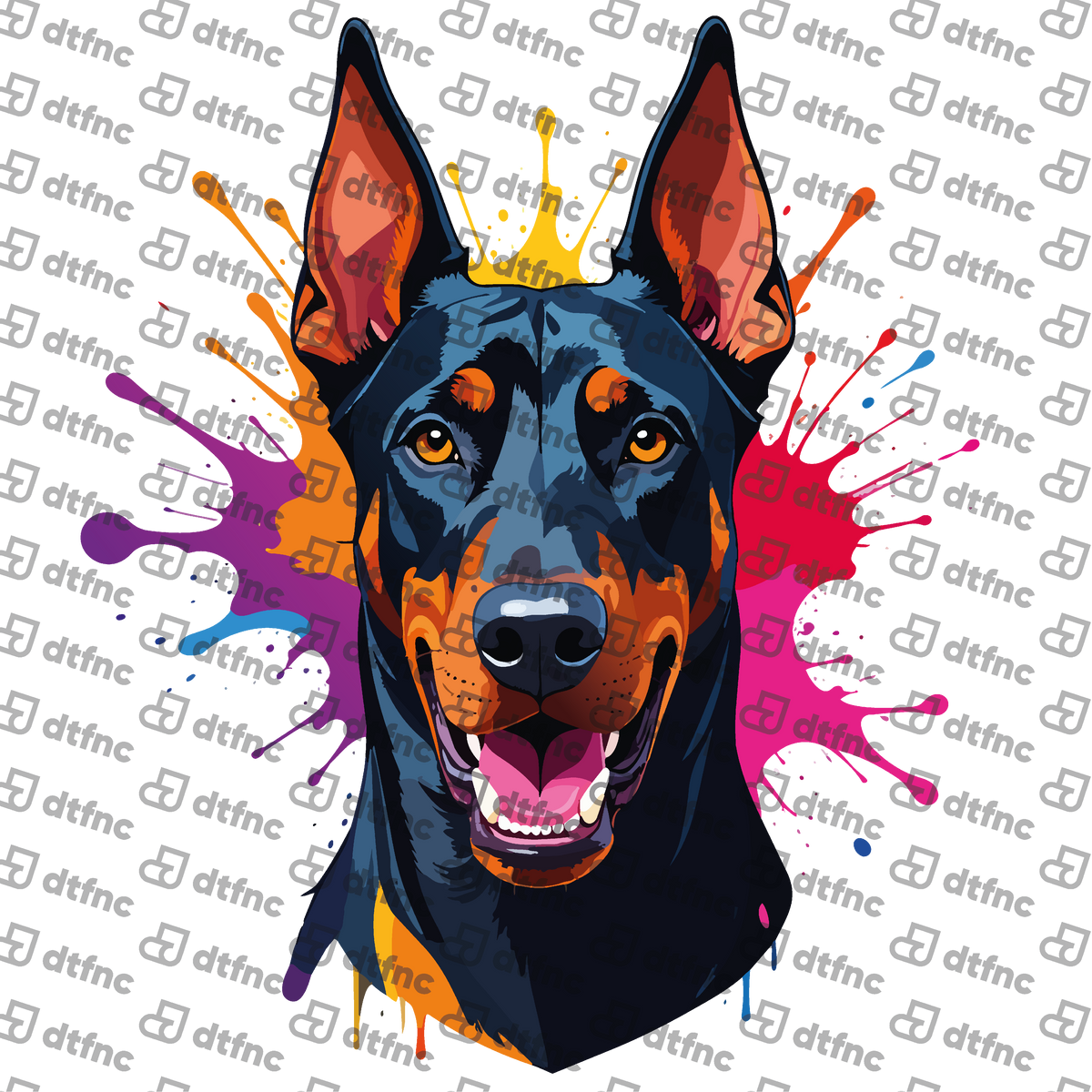 Animals - Pop-Art Splash Doberman