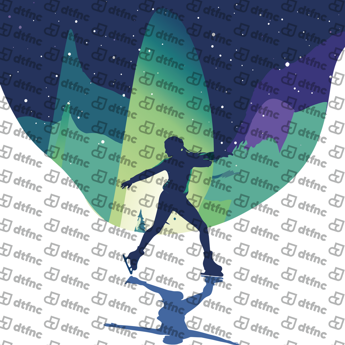Winter Olympics - Midnight Aurora Figure Skater