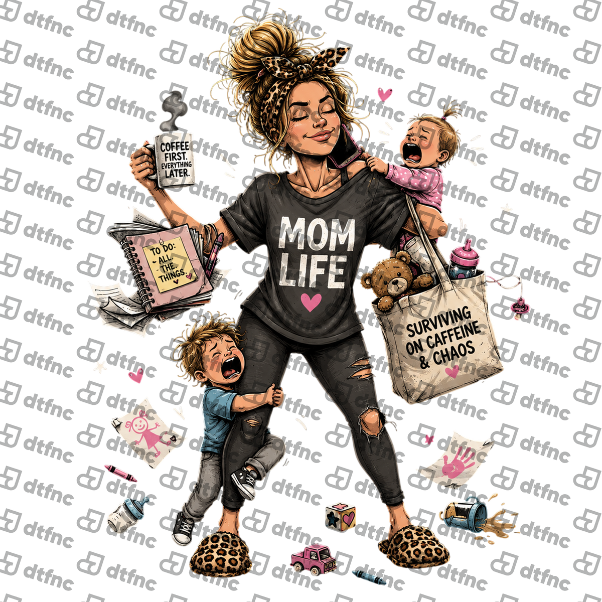 Mother's Day - Mom Life: Caffeine & Chaos