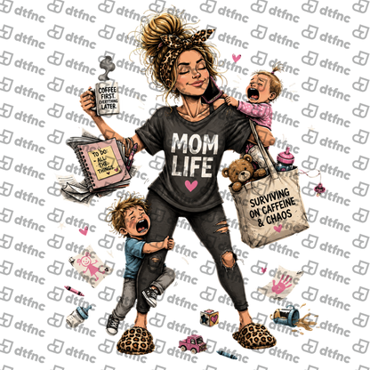 Mother's Day - Mom Life: Caffeine & Chaos
