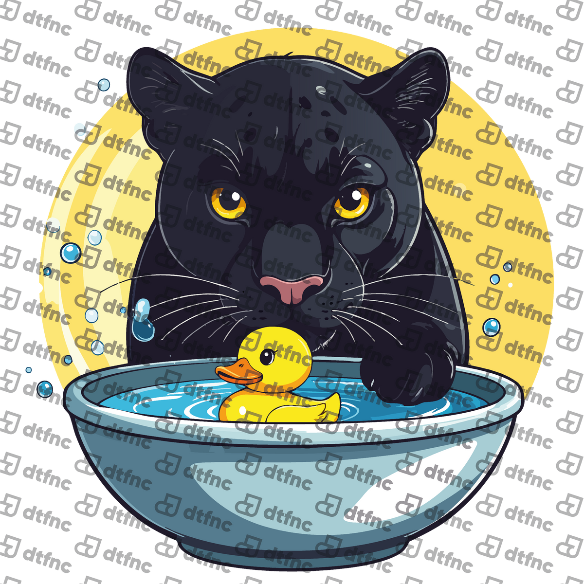 Animals - Panther's Bath Time