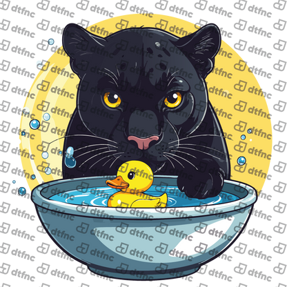 Animals - Panther's Bath Time