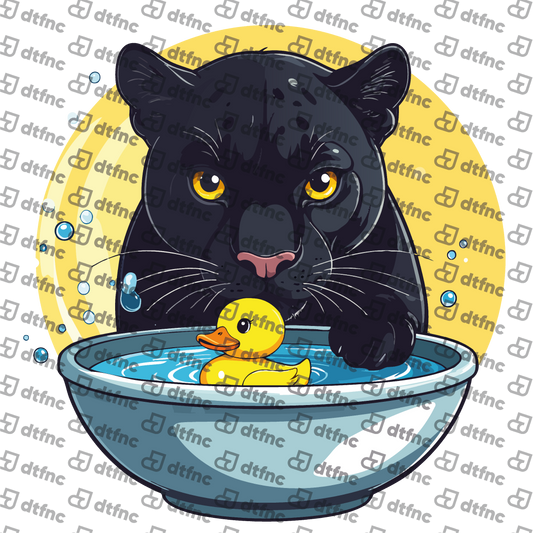 Animals - Panther's Bath Time