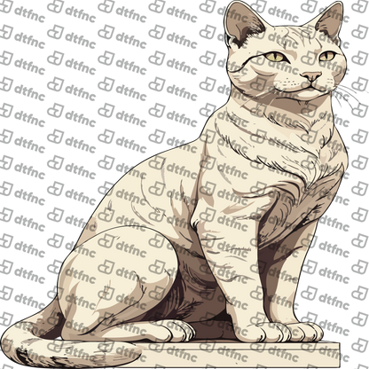 Animals - Elegant Ivory Cat