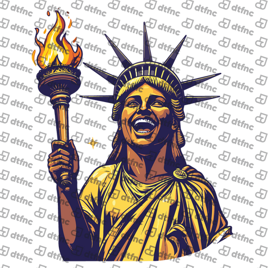 4th of July - Radiant Golden Statue of Liberty