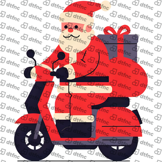 Christmas - Santa on a Scooter