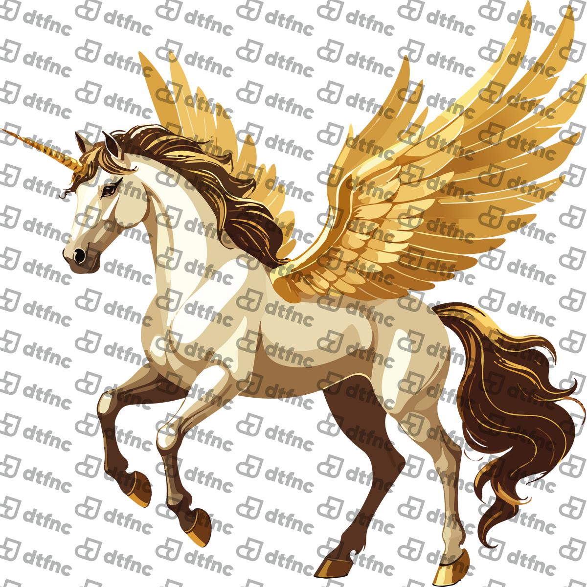 Animals - Golden Celestial Pegasus Unicorn
