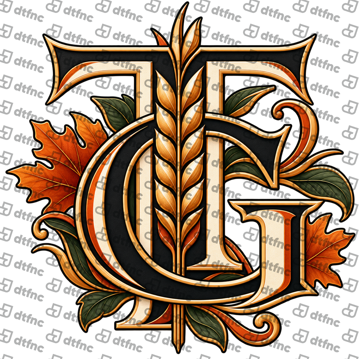 Thanksgiving - Golden Harvest Monogram