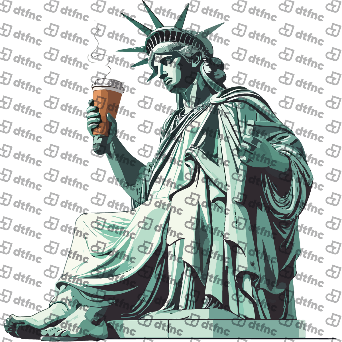 4th of July - Coffee-Loving Lady Liberty
