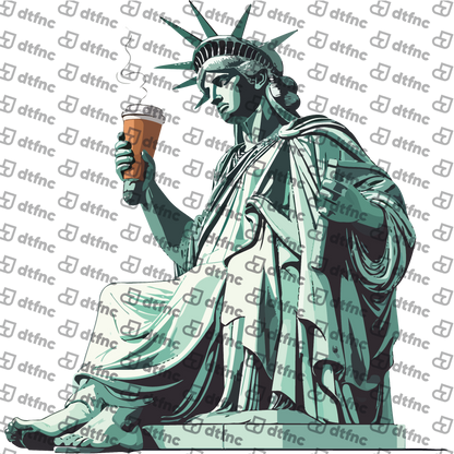 4th of July - Coffee-Loving Lady Liberty