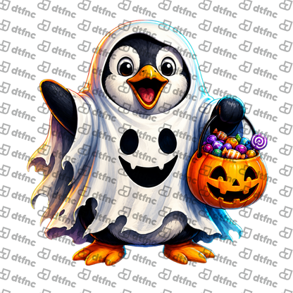 Halloween - Ghostly Trick-or-Treat Penguin