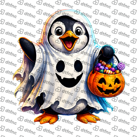 Halloween - Ghostly Trick-or-Treat Penguin