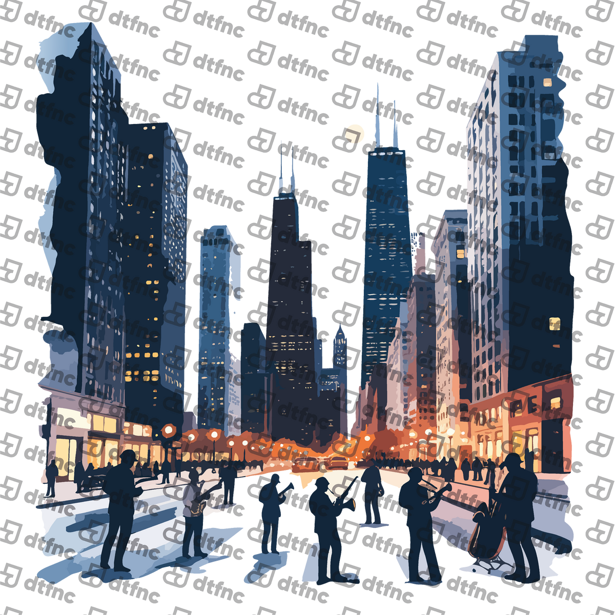 4th of July - Midnight Skyline Jazz Street
