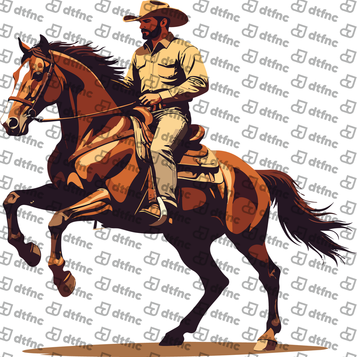 Animals - Western Horseback Cowboy