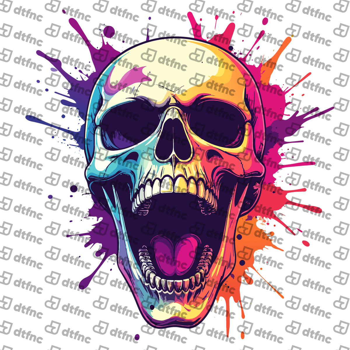 Warriors & Legends - Neon Scream Skull