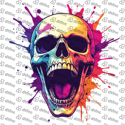 Warriors & Legends - Neon Scream Skull