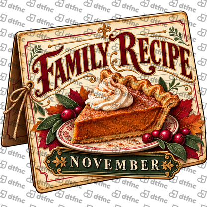 Thanksgiving - Family Recipe Pumpkin Pie