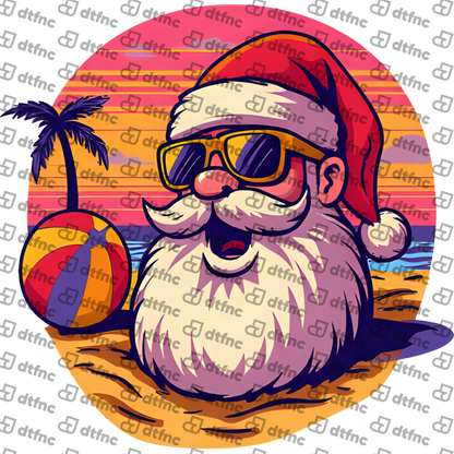 Christmas - Retro Beach Bum Santa