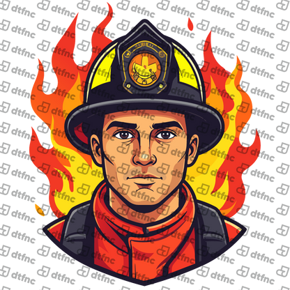 Occupation - Steadfast Firefighter in Flames