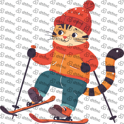 Animals - Cozy Ski Adventure Cat