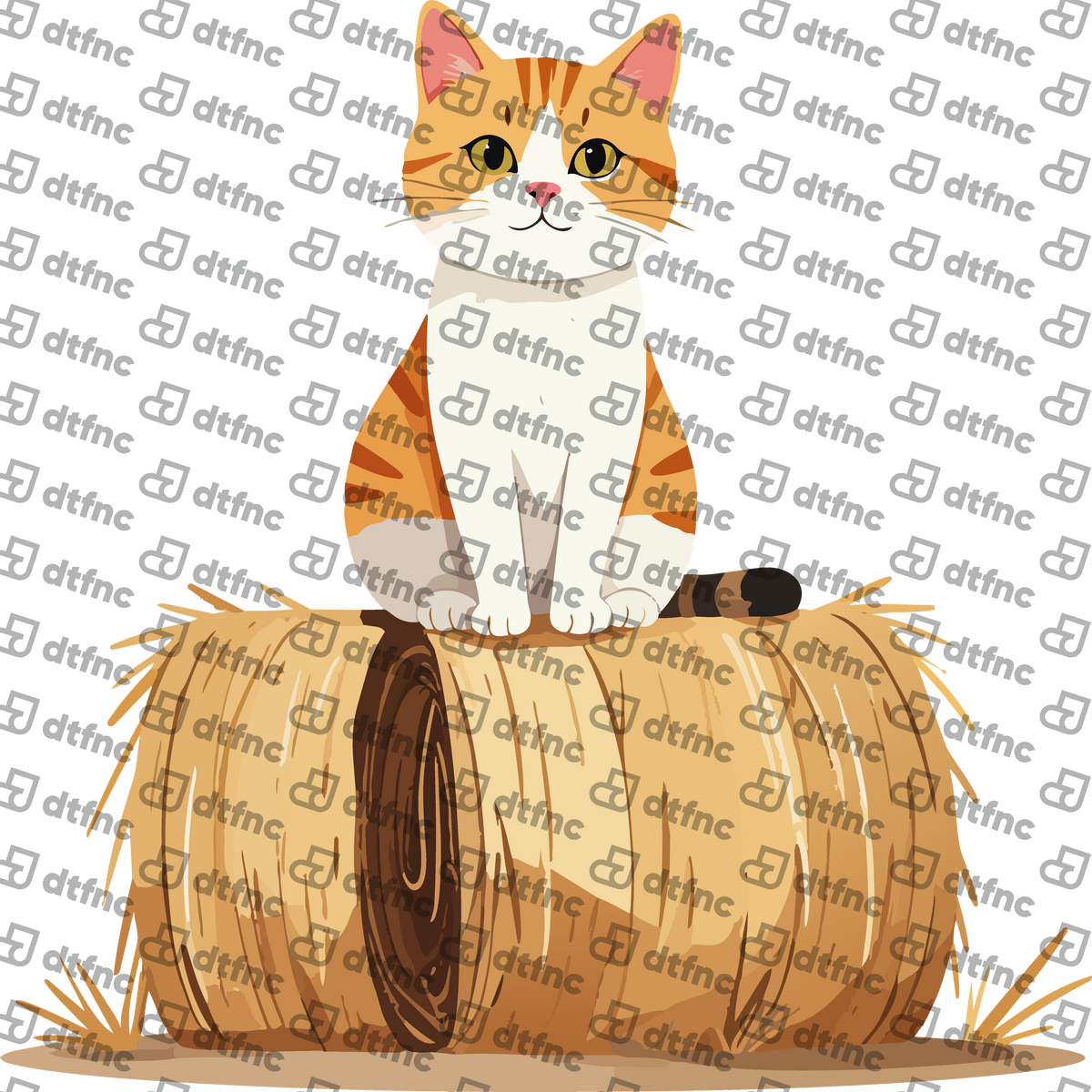 Animals - Sunny Hay Bale Cat