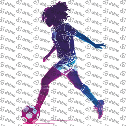 Soccer - Neon Female Soccer Striker