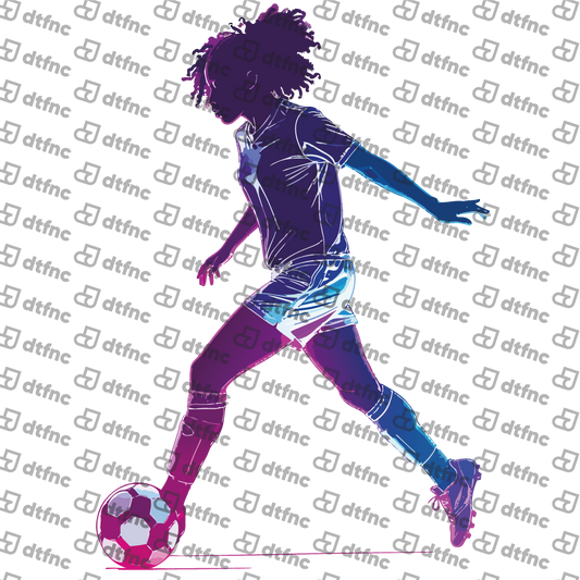 Soccer - Neon Female Soccer Striker